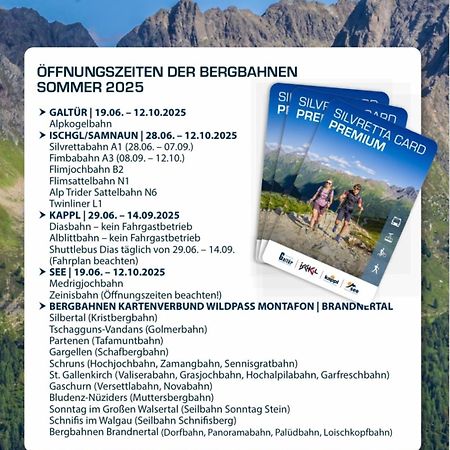 Apart Scharler Mit Silvretta Card See Exteriör bild